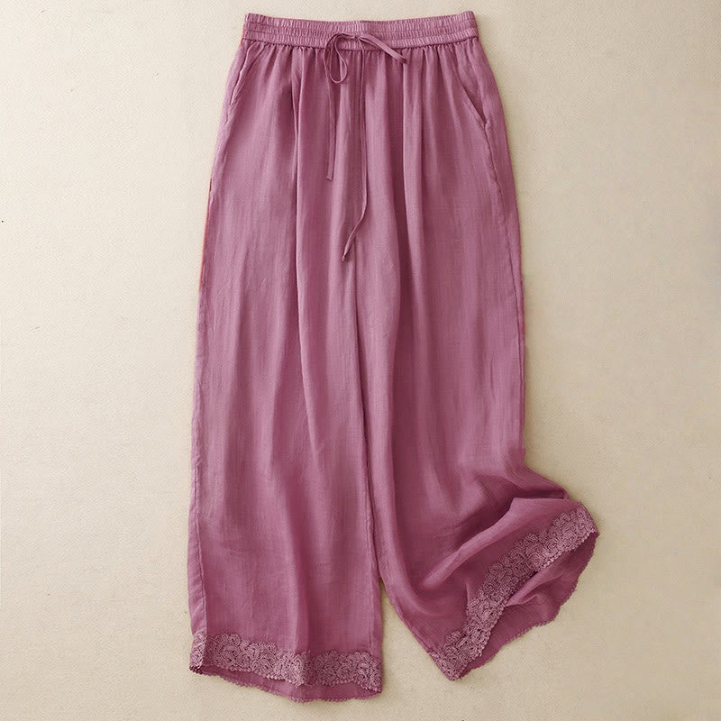 Breathable Cotton Wide-Leg Grounding Meditation Pants