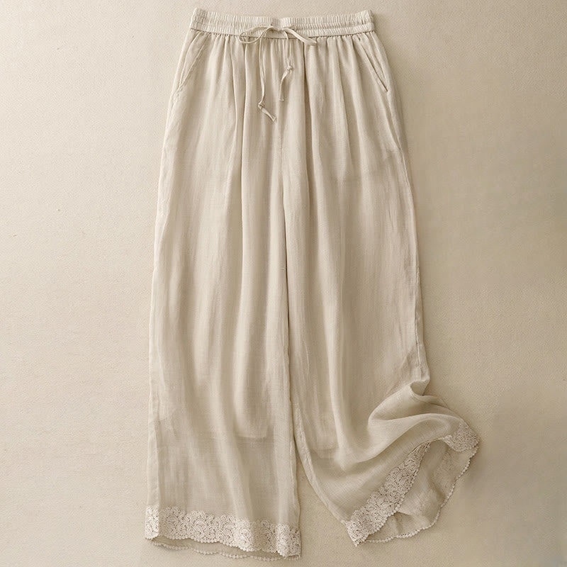 Breathable Cotton Wide-Leg Grounding Meditation Pants