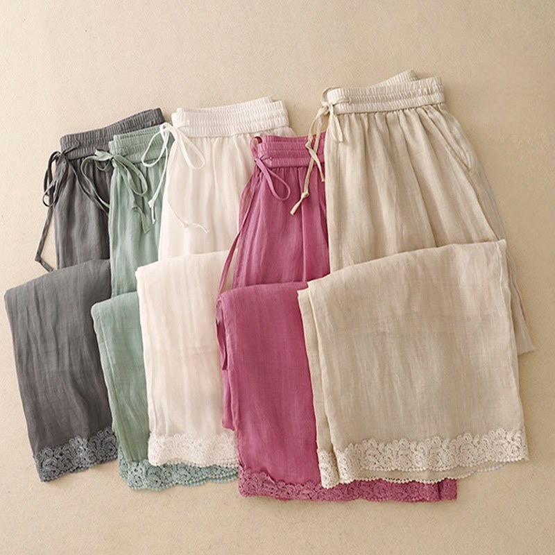 Breathable Cotton Wide-Leg Grounding Meditation Pants