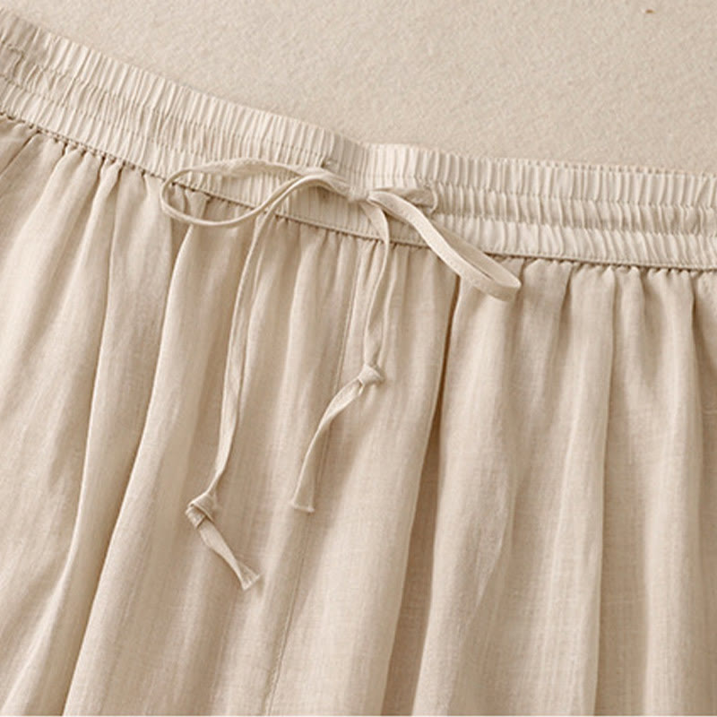 Breathable Cotton Wide-Leg Grounding Meditation Pants