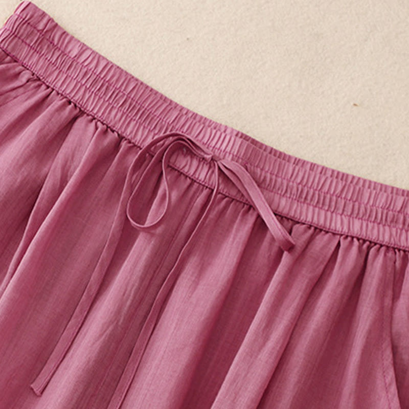Breathable Cotton Wide-Leg Grounding Meditation Pants
