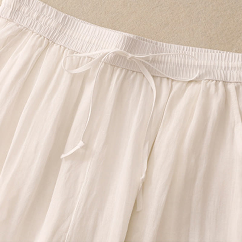 Breathable Cotton Wide-Leg Grounding Meditation Pants
