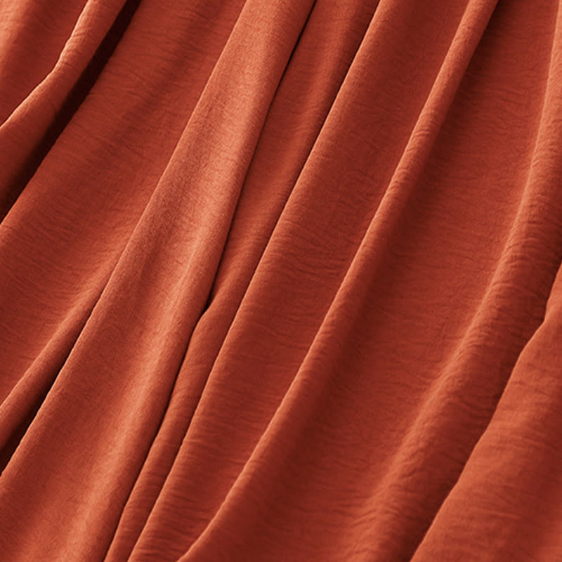 Causal Ethnic Simple Drawstring Design Women's Wide Leg Cropped Pants With Pockets