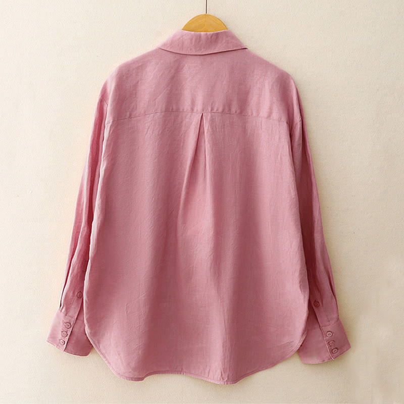 Summer 2pcs Plain Long Sleeve Shirt Top Cardigan Shorts Meditation Clothing Women's Set With Pockets