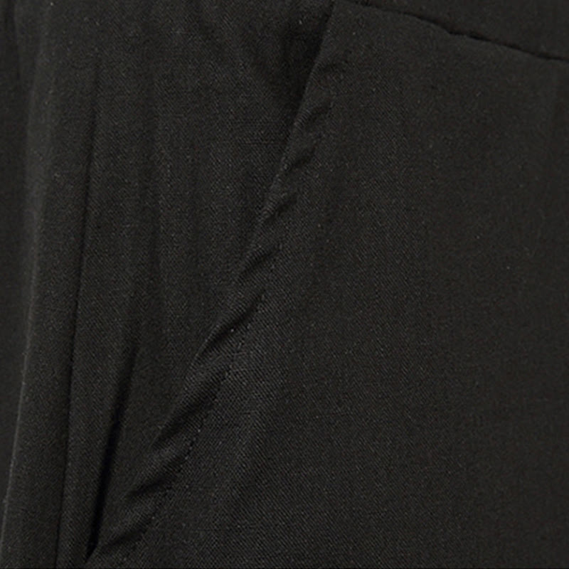 Breathable Cotton Linen Cropped Wide-Leg Meditation Pants