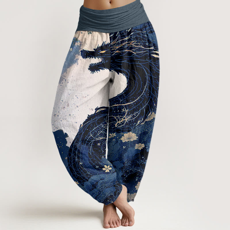 Cotton Ancient Tree Print Mindful Meditation Harem Pants