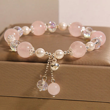 Natural Pink Crystal Pearl Self-acceptance Bracelet