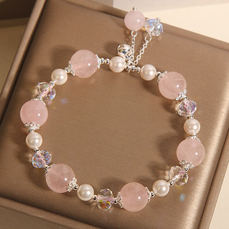 Natural Pink Crystal Pearl Self-acceptance Bracelet