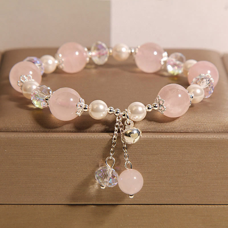 Natural Pink Crystal Pearl Self-acceptance Bracelet