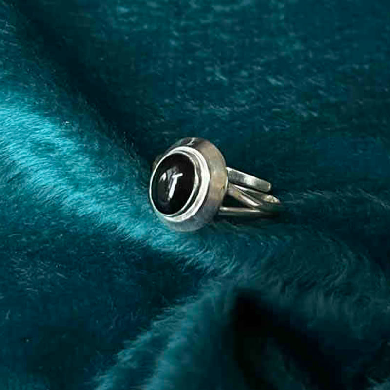 Handmade Adjustable 925 Sterling Silver Black Onyx Ring