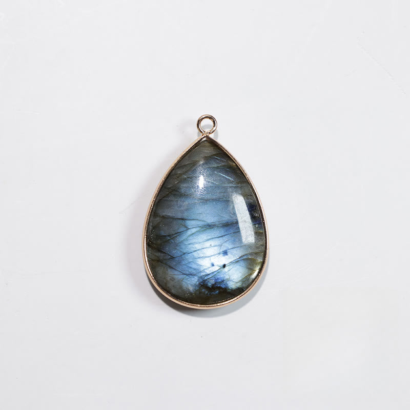 Water Drop Pattern Labradorite Healing Necklace Pendant