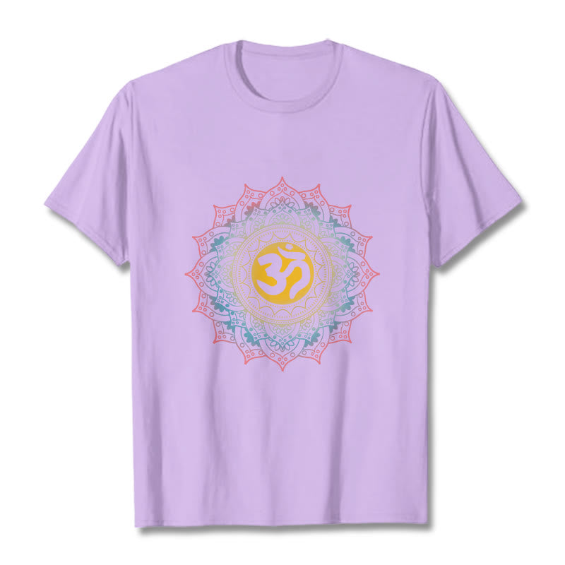 Soft Cotton Mandala Om Meditation T-Shirt