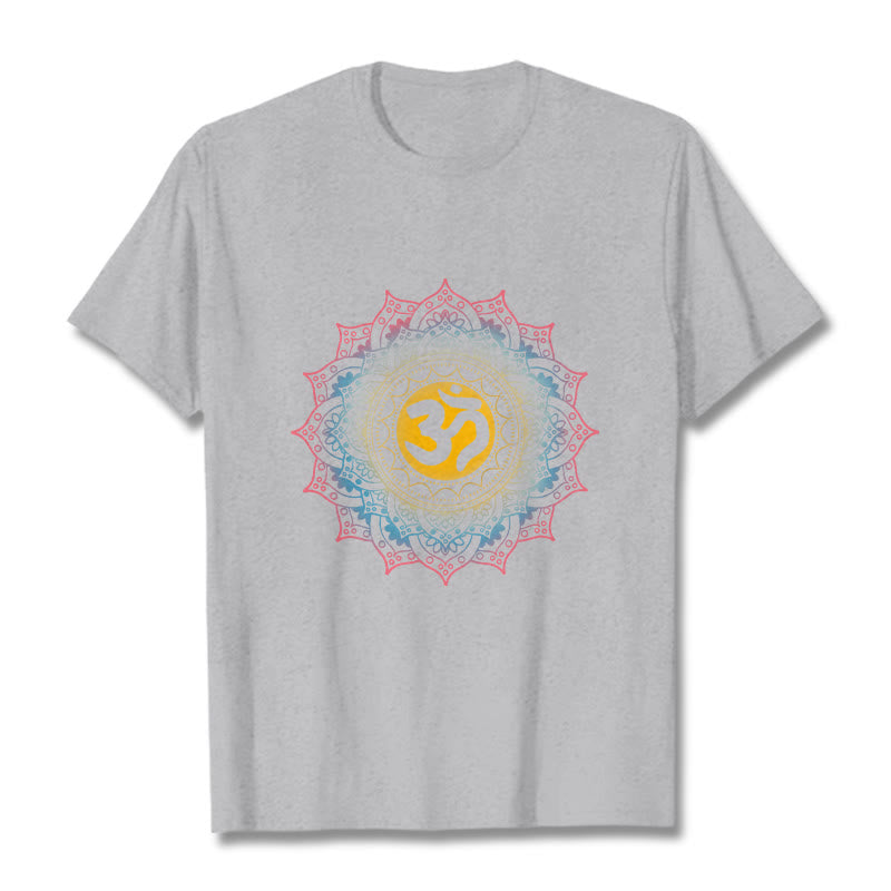 Soft Cotton Mandala Om Meditation T-Shirt