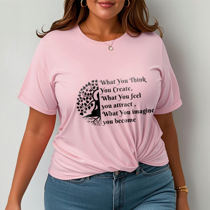 Half-meditation Buddha Tree Tee T-shirt