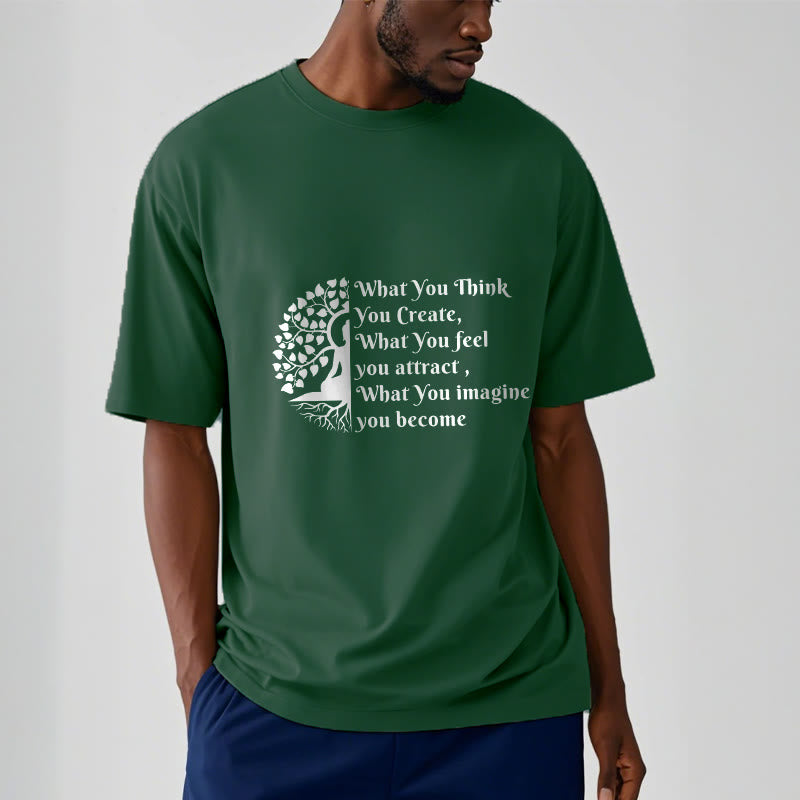 Half-meditation Buddha Tree Tee T-shirt
