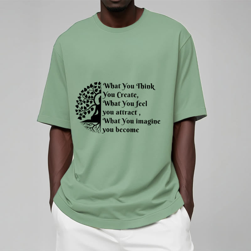 Half-meditation Buddha Tree Tee T-shirt