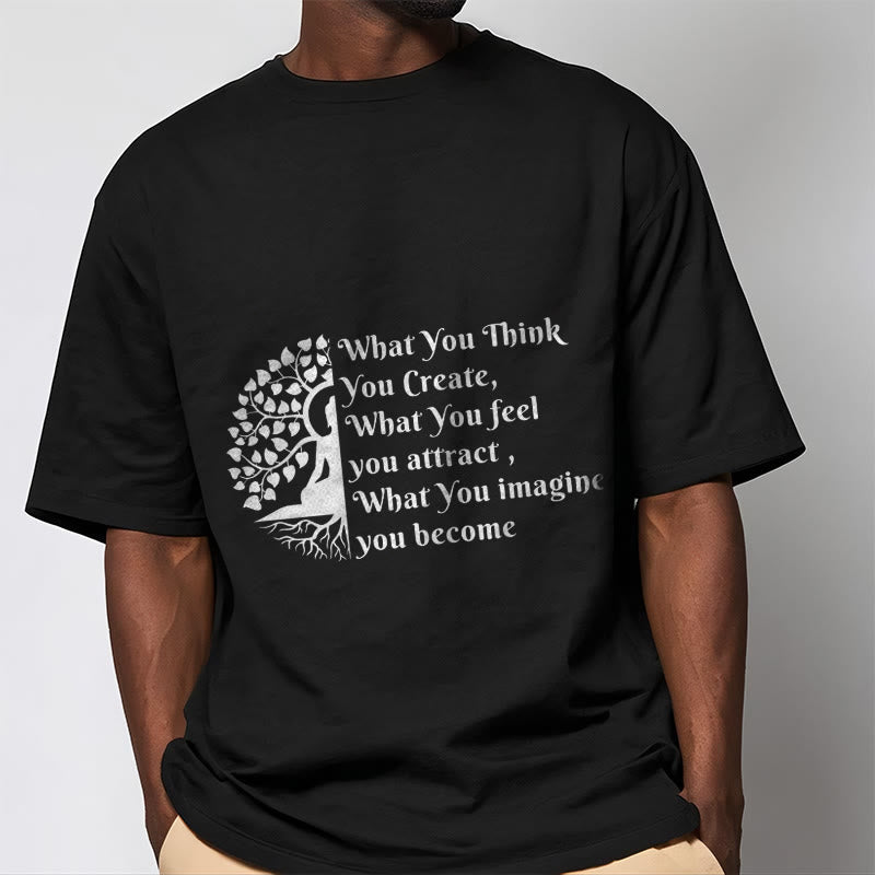 Half-meditation Buddha Tree Tee T-shirt