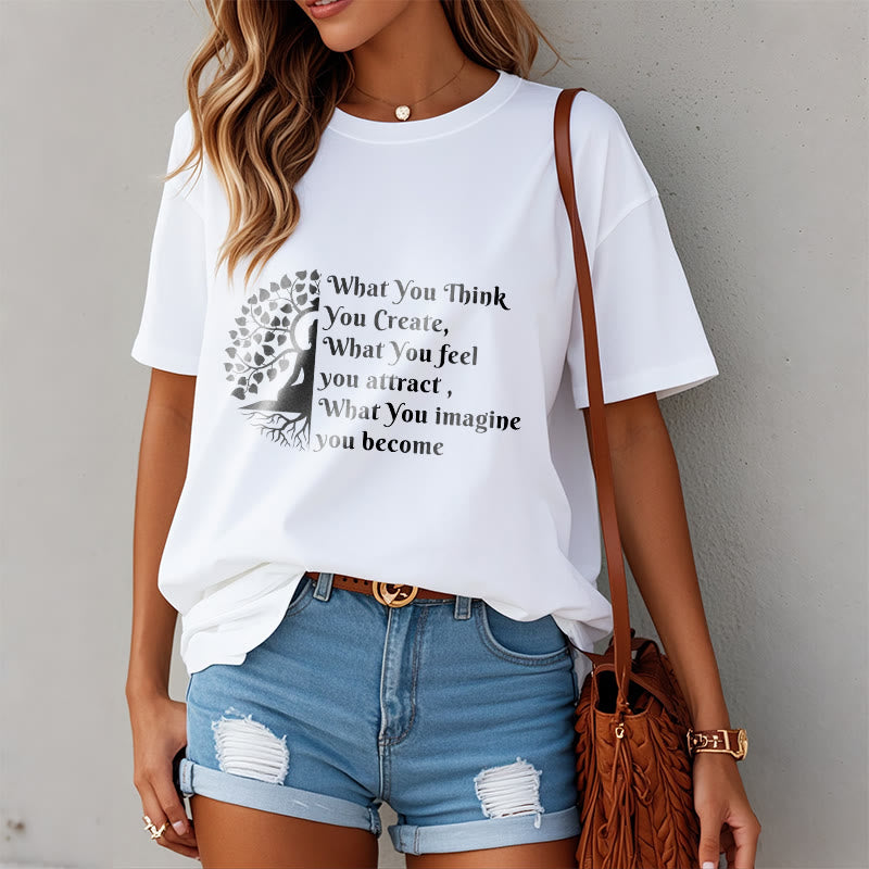 Half-meditation Buddha Tree Tee T-shirt