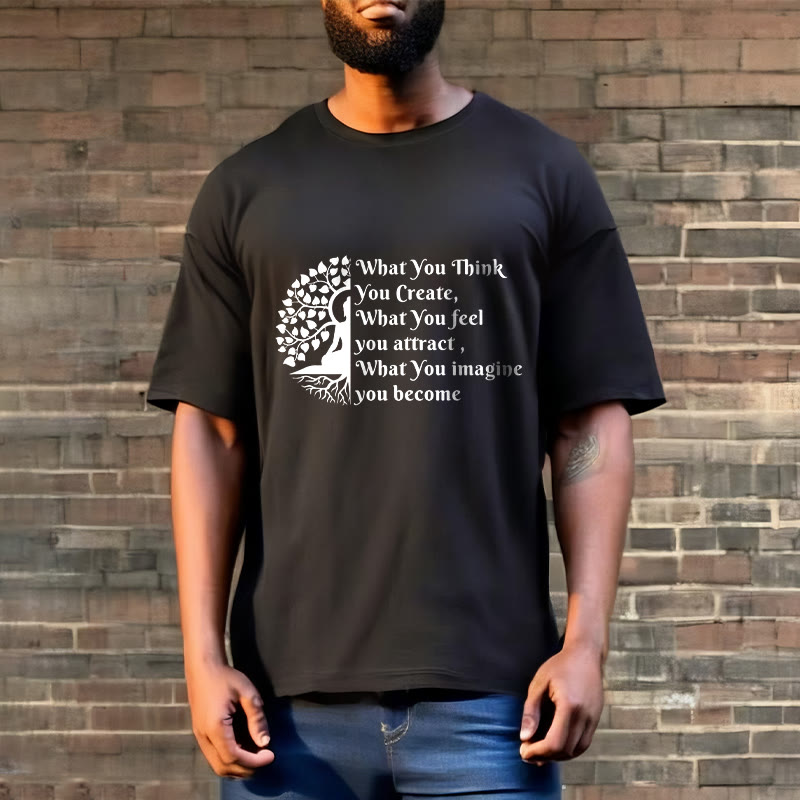 Half-meditation Buddha Tree Tee T-shirt
