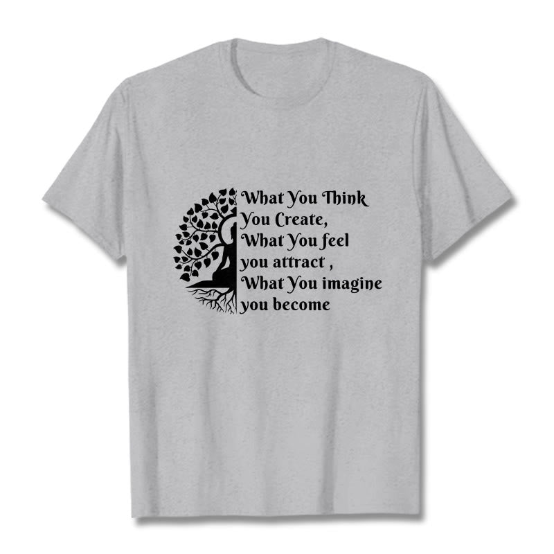 Half-meditation Buddha Tree Tee T-shirt