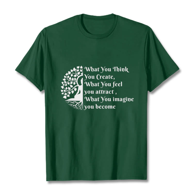 Half-meditation Buddha Tree Tee T-shirt