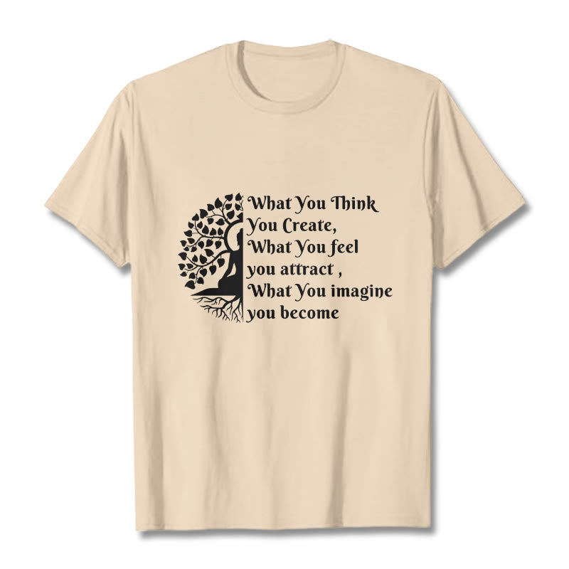 Half-meditation Buddha Tree Tee T-shirt