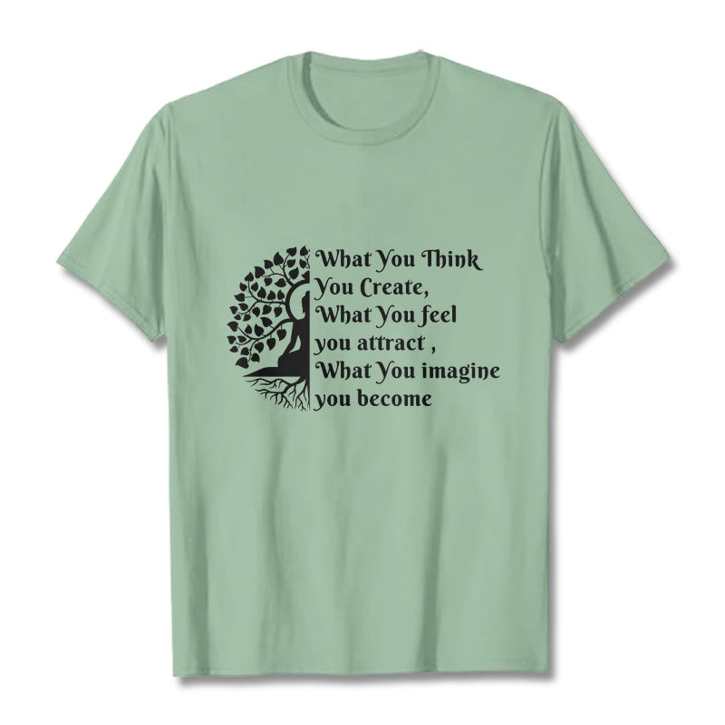 Half-meditation Buddha Tree Tee T-shirt