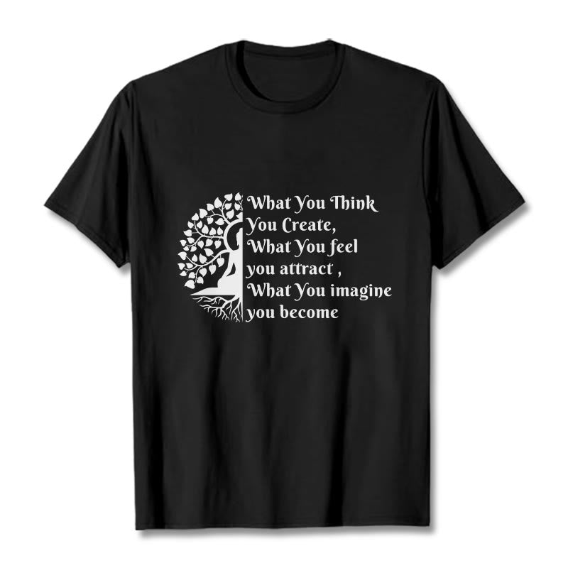 Half-meditation Buddha Tree Tee T-shirt