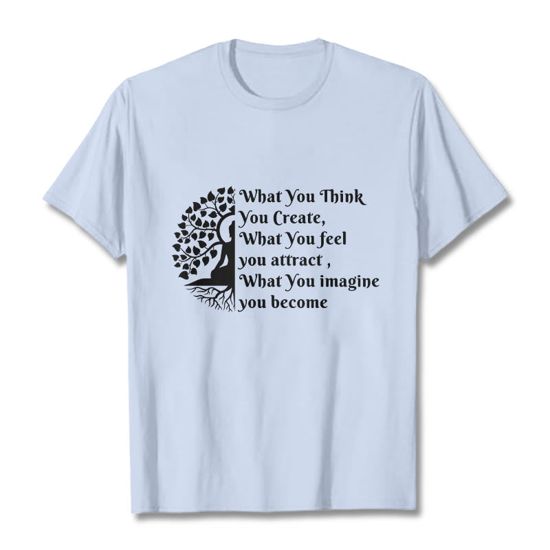 Half-meditation Buddha Tree Tee T-shirt