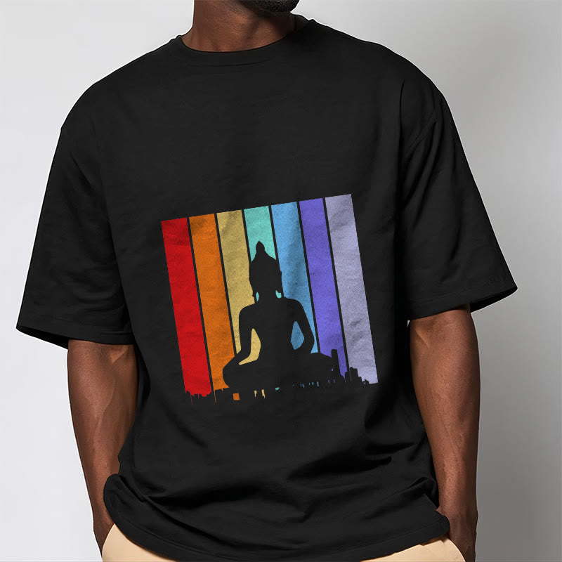 Meditation Buddha Rainbow Tee T-shirt