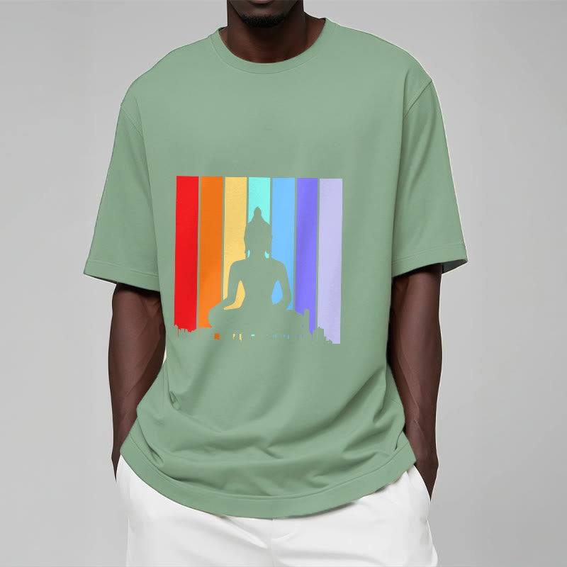 Meditation Buddha Rainbow Tee T-shirt