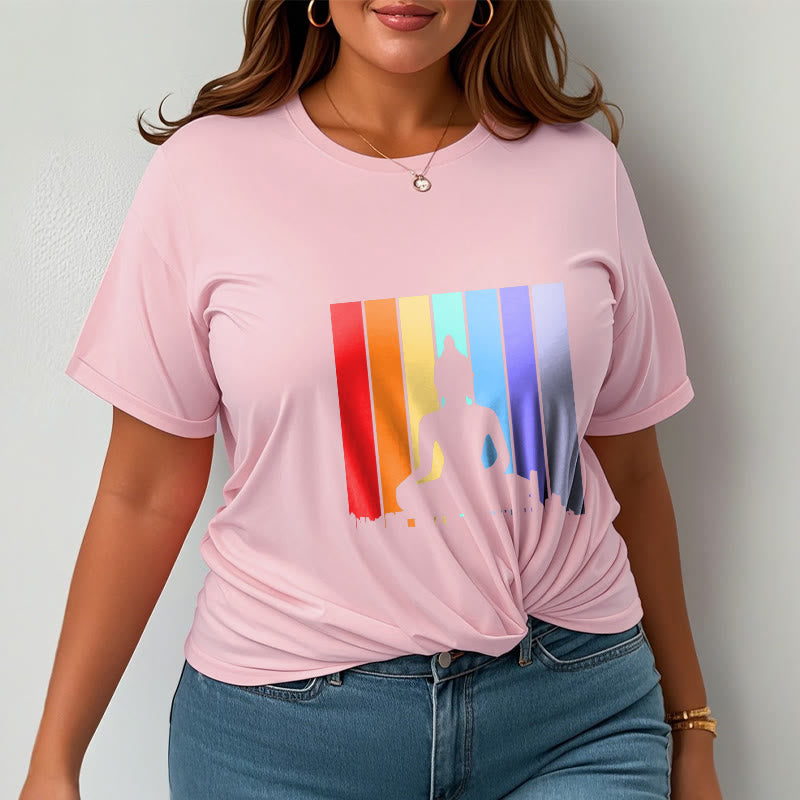 Meditation Buddha Rainbow Tee T-shirt
