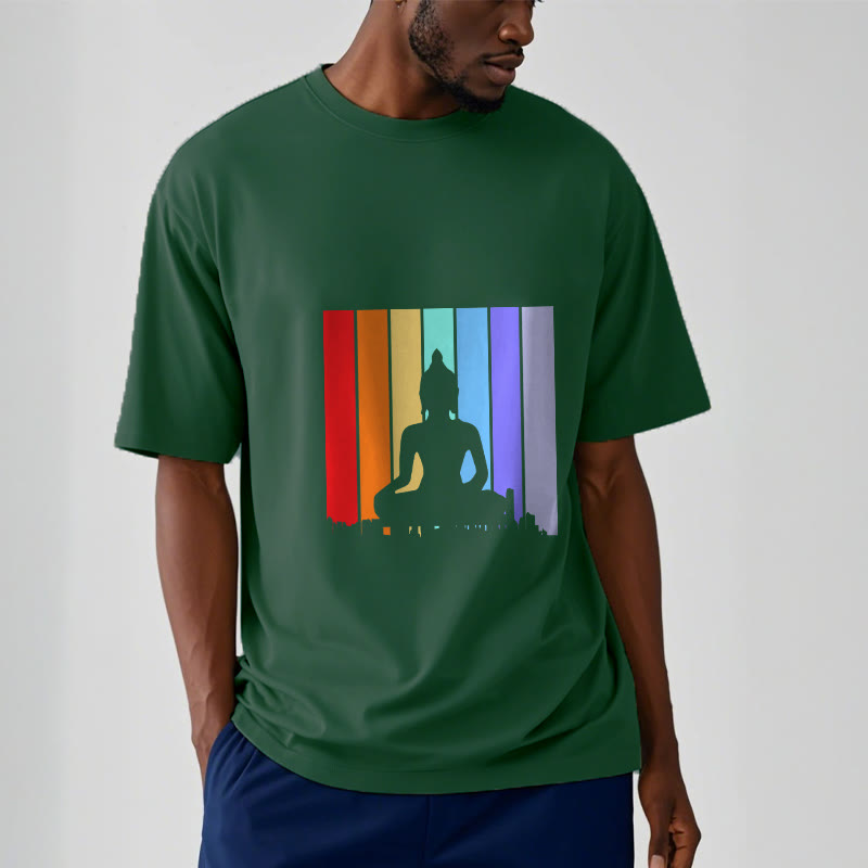 Meditation Buddha Rainbow Tee T-shirt