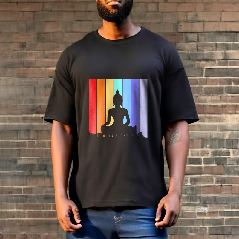Meditation Buddha Rainbow Tee T-shirt
