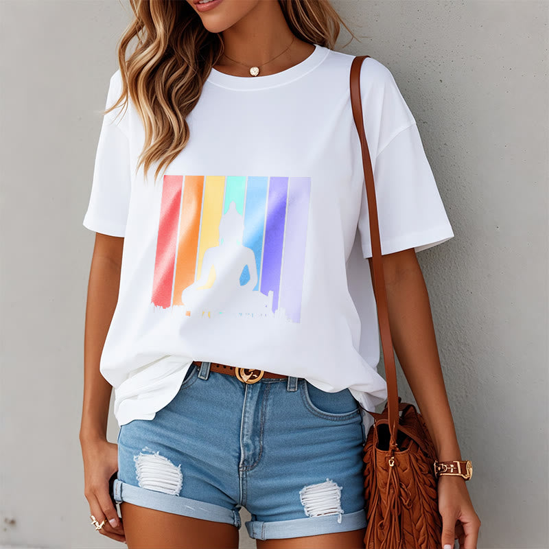 Meditation Buddha Rainbow Tee T-shirt