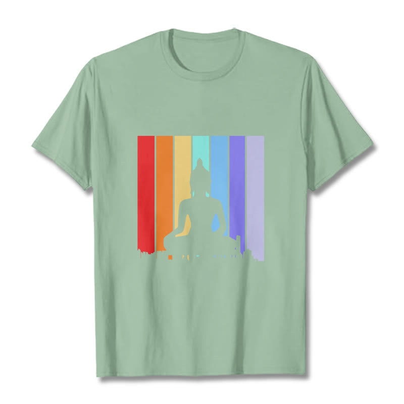 Meditation Buddha Rainbow Tee T-shirt