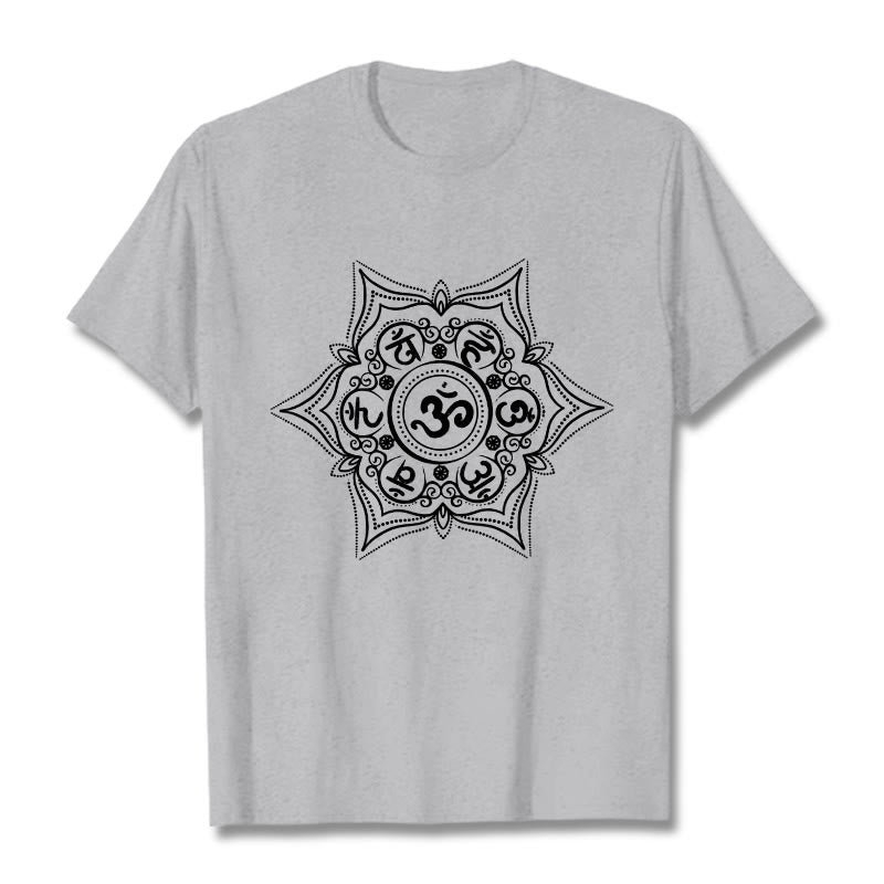 Soft Cotton Sacred Mandala Meditation T-Shirt
