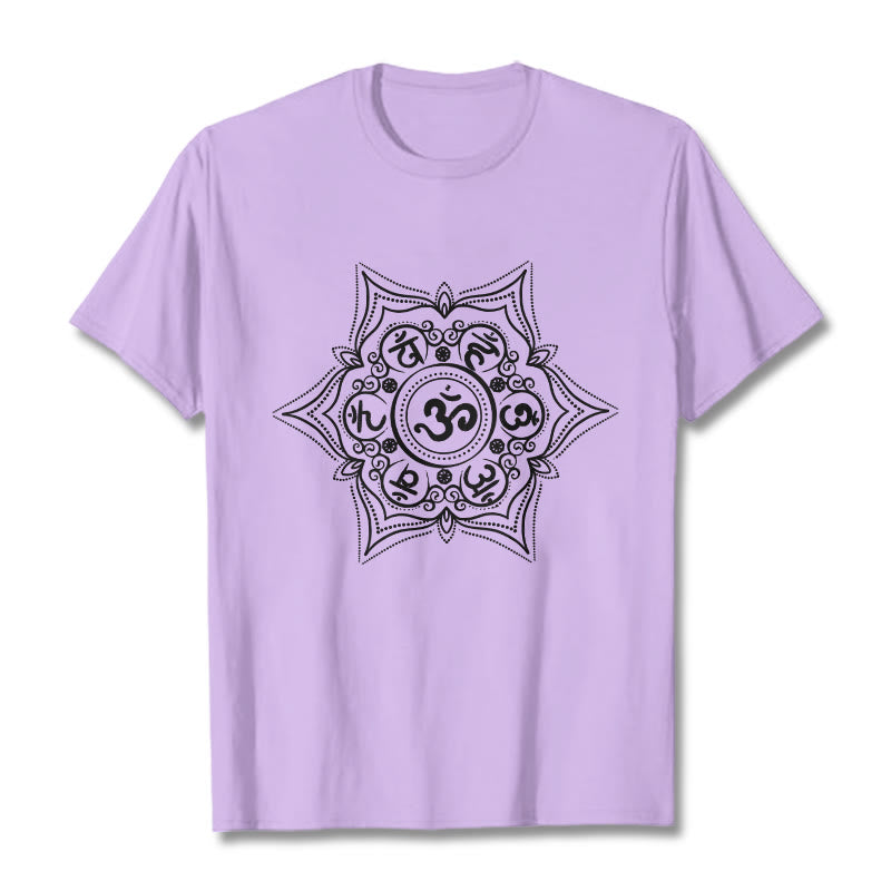 Soft Cotton Sacred Mandala Meditation T-Shirt