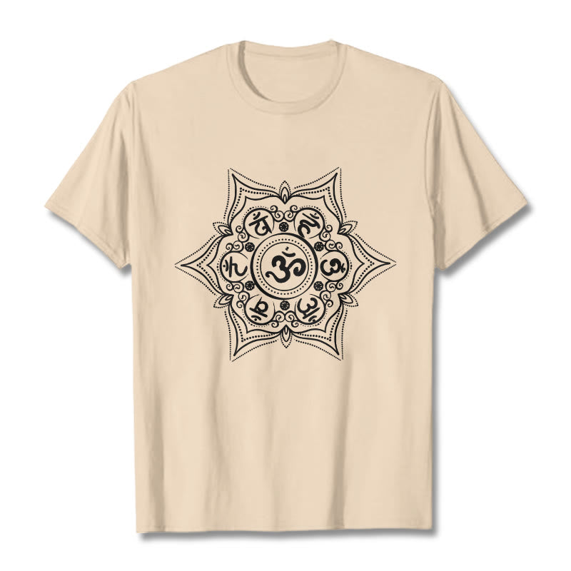 Soft Cotton Sacred Mandala Meditation T-Shirt