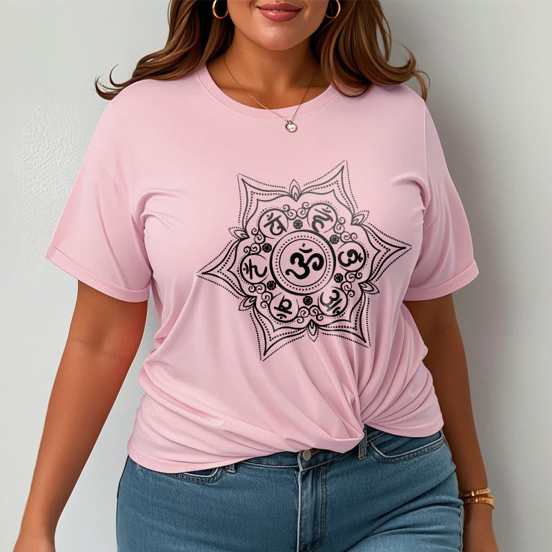 Soft Cotton Sacred Mandala Meditation T-Shirt