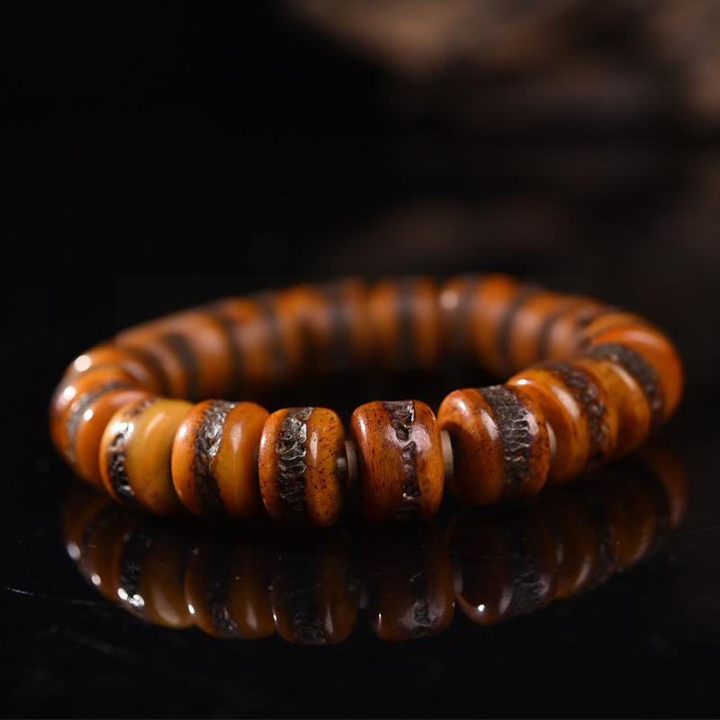 Vintage Tibetan Bone Beads Skull Balance Bracelet