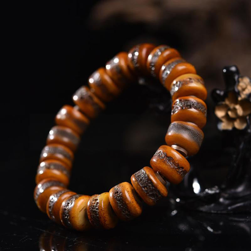 Vintage Tibetan Bone Beads Skull Balance Bracelet
