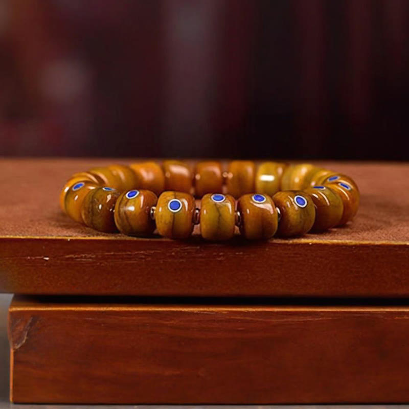 Vintage Tibetan Bone Beads Braided Rope Positive Balance Bracelet