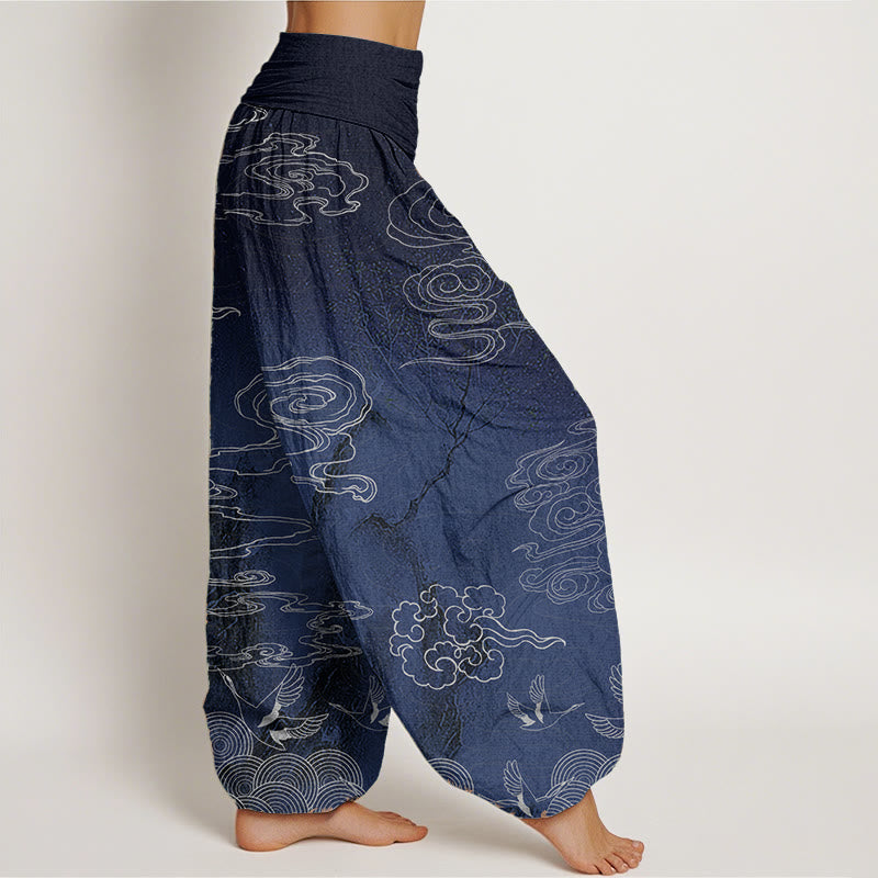 Pure Cotton Auspicious Cloud Meditation Harem Pants