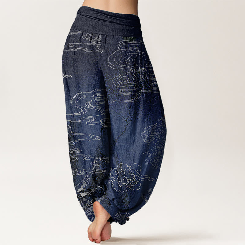 Pure Cotton Auspicious Cloud Meditation Harem Pants