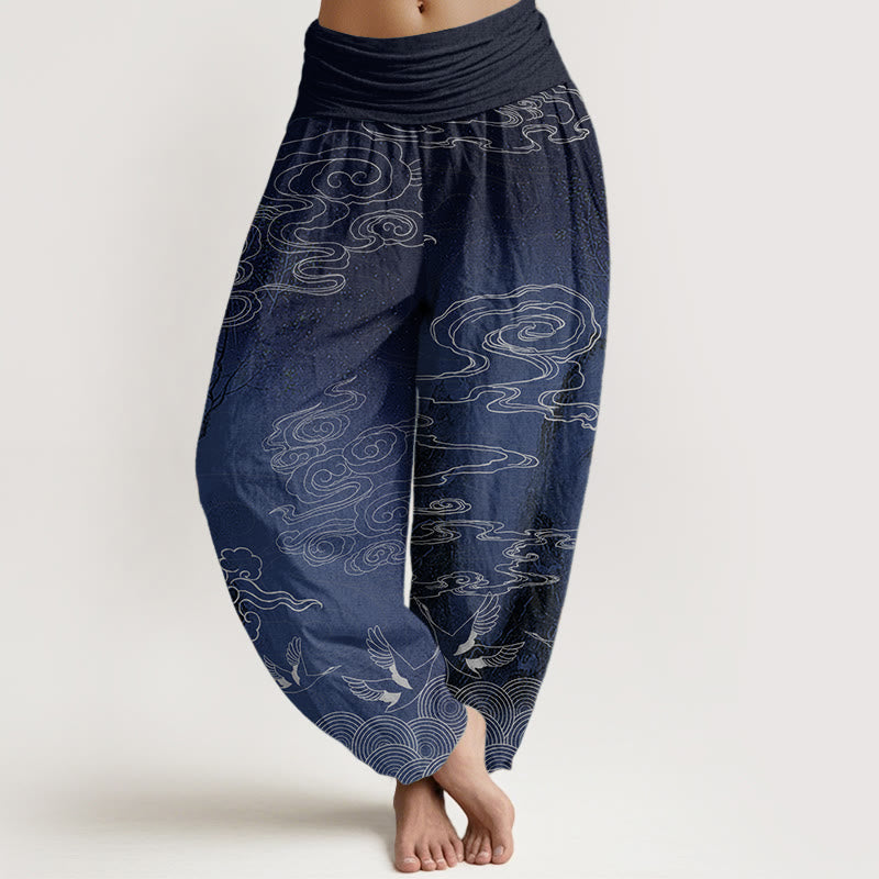 Pure Cotton Auspicious Cloud Meditation Harem Pants