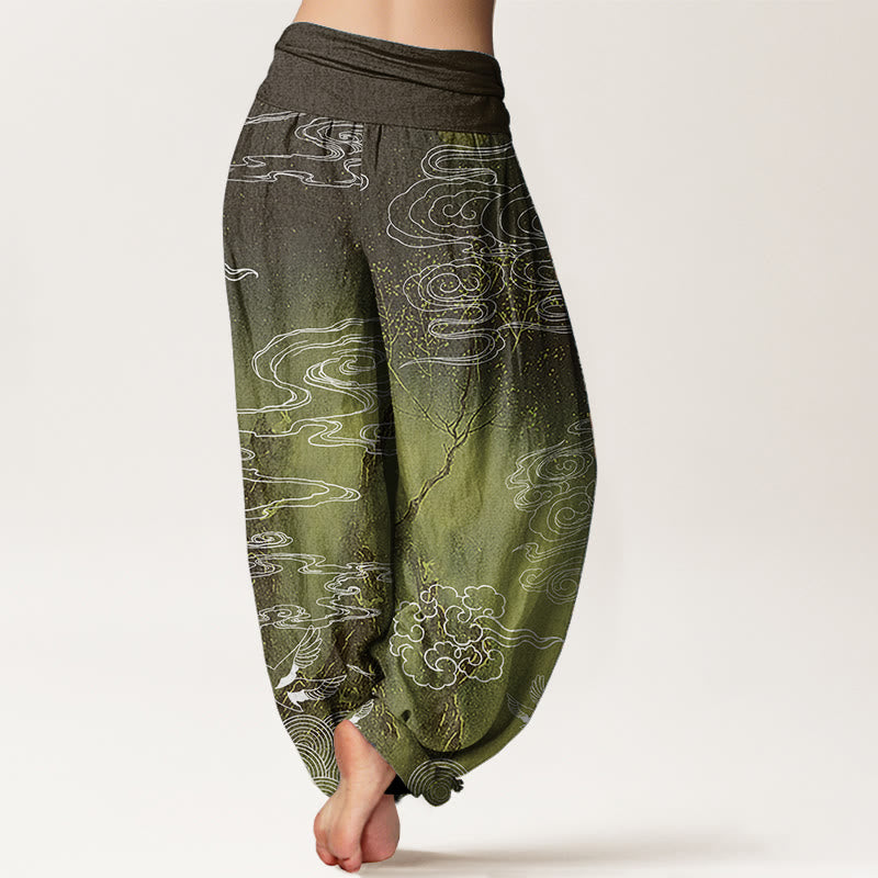 Pure Cotton Auspicious Cloud Meditation Harem Pants
