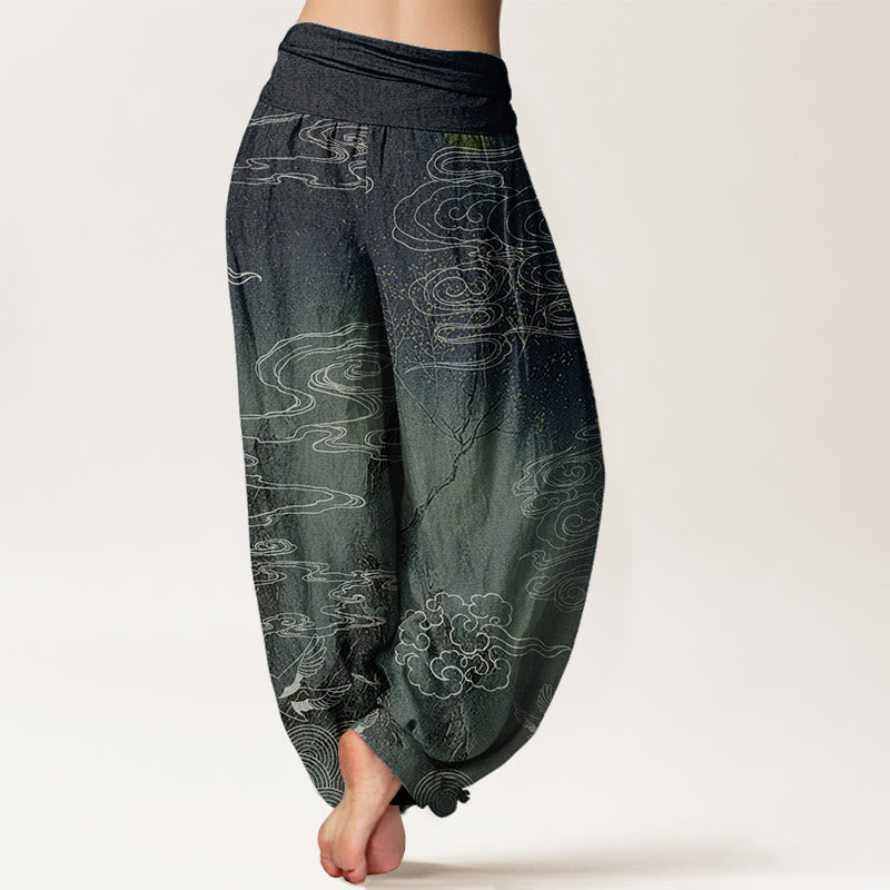 Pure Cotton Auspicious Cloud Meditation Harem Pants