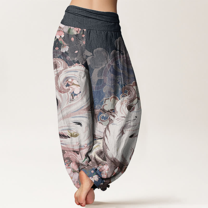 Pure Cotton Pleated Waist Mindful Movement Harem Pants