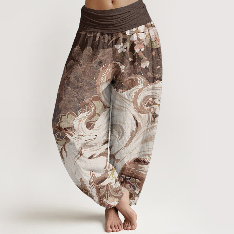 Pure Cotton Pleated Waist Mindful Movement Harem Pants